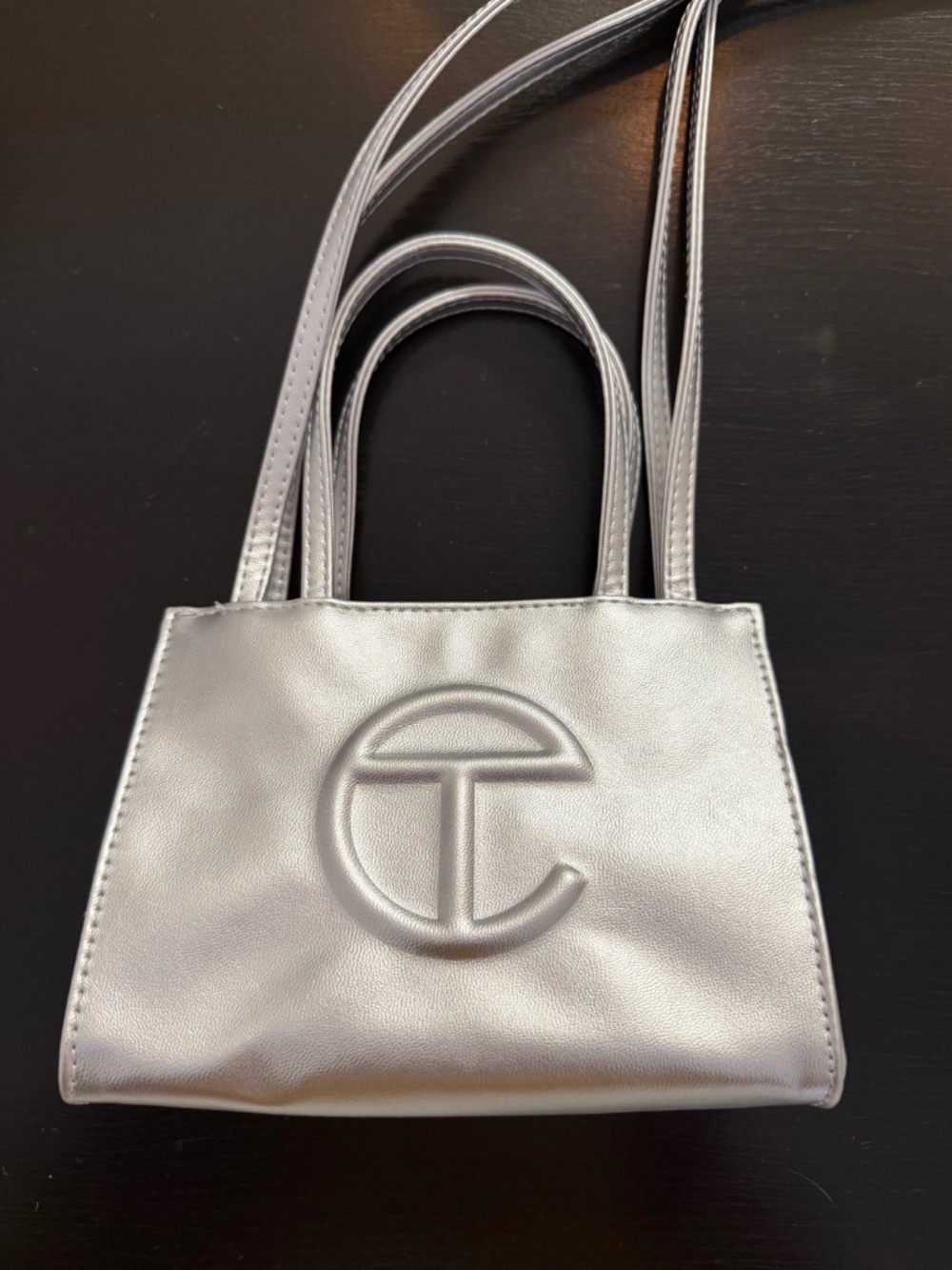 TELFAR Metallic Silver Mini Tote